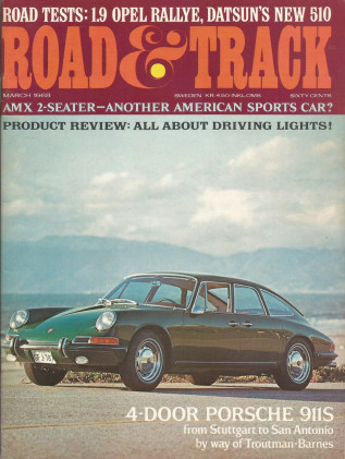 ROAD & TRACK 1968 MAR - McLAREN M6A, AMX, 4-Dr. 911S